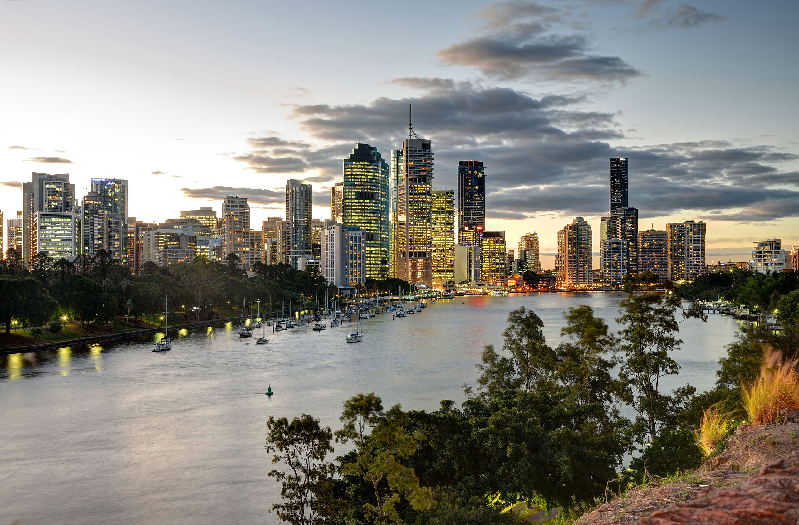 Brisbane cityscape background