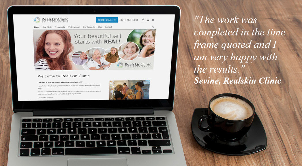 Realskin Clinic website testimonial